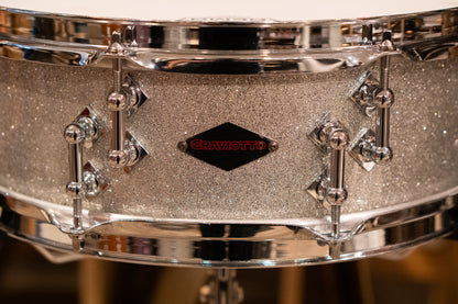 Craviotto 12/13/16/22/4.5x14" Solid Poplar Drum Set - 2021 Silver Sparkle Lacquer