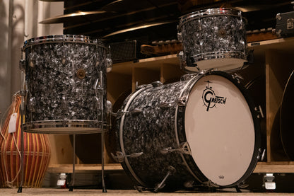 Gretsch 12/14/18/5x14" Round Badge Drum Set - 1960's Black Diamond Pearl