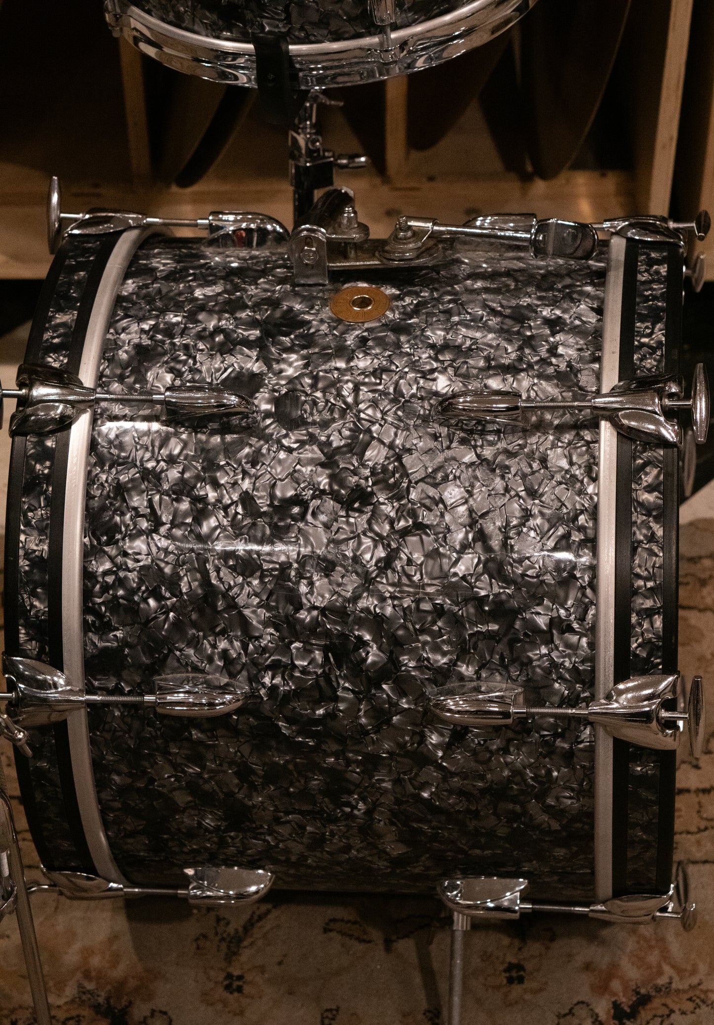 Gretsch 12/14/18/5x14" Round Badge Drum Set - 1960's Black Diamond Pearl