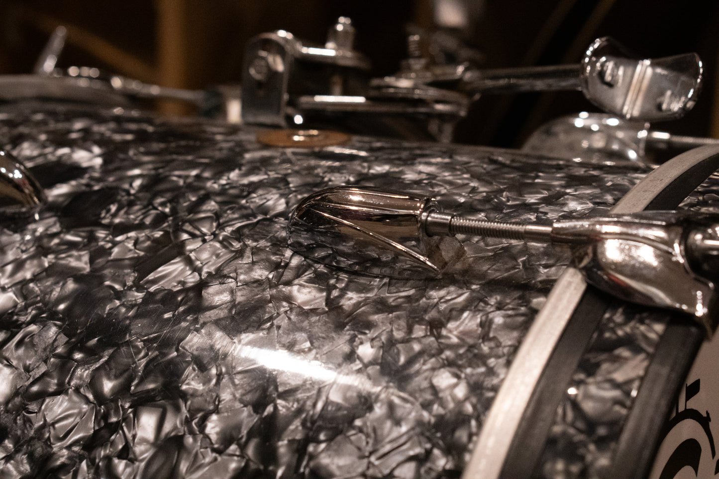 Gretsch 12/14/18/5x14" Round Badge Drum Set - 1960's Black Diamond Pearl