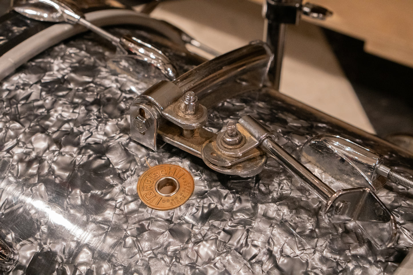 Gretsch 12/14/18/5x14" Round Badge Drum Set - 1960's Black Diamond Pearl