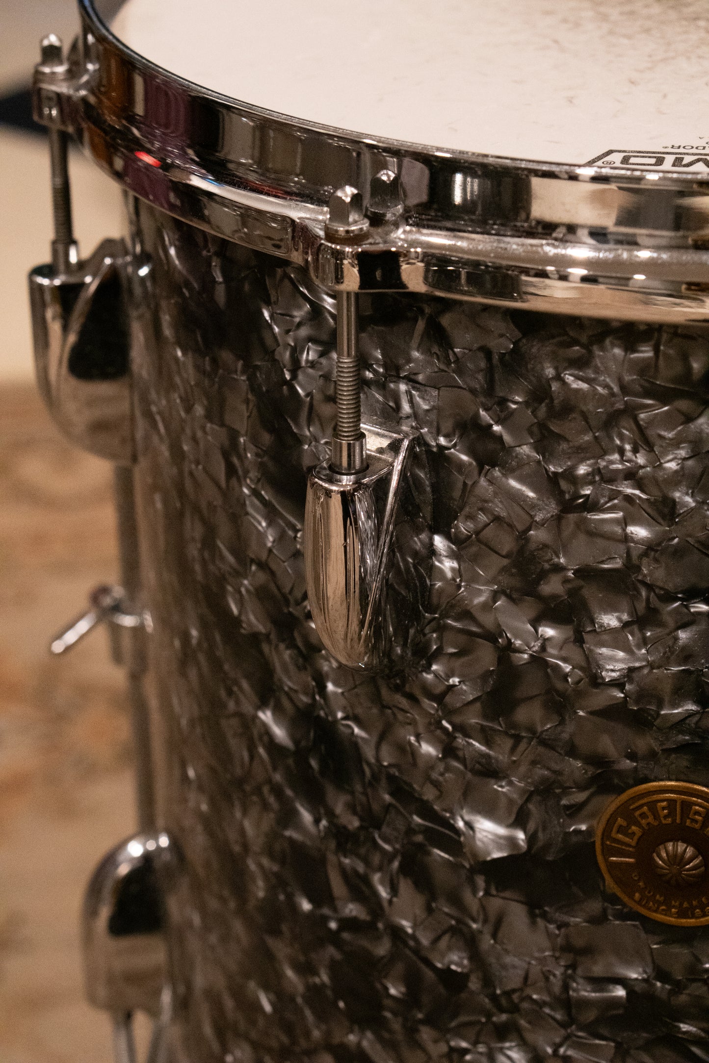 Gretsch 12/14/18/5x14" Round Badge Drum Set - 1960's Black Diamond Pearl