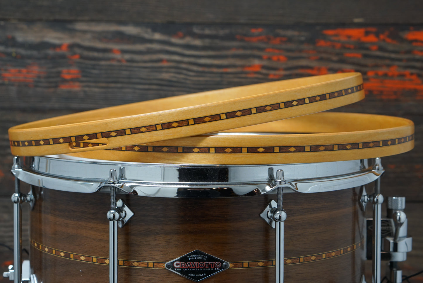 Craviotto 6.5x14" Walnut Snare Drum w/ Wood Hoops - 2010