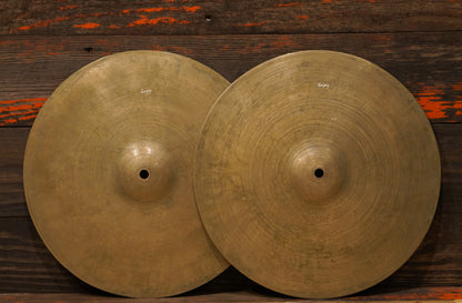 Quiqeg 14 1/4" Dirty Boppa Patina Hi-Hat Cymbals - 858/1024g