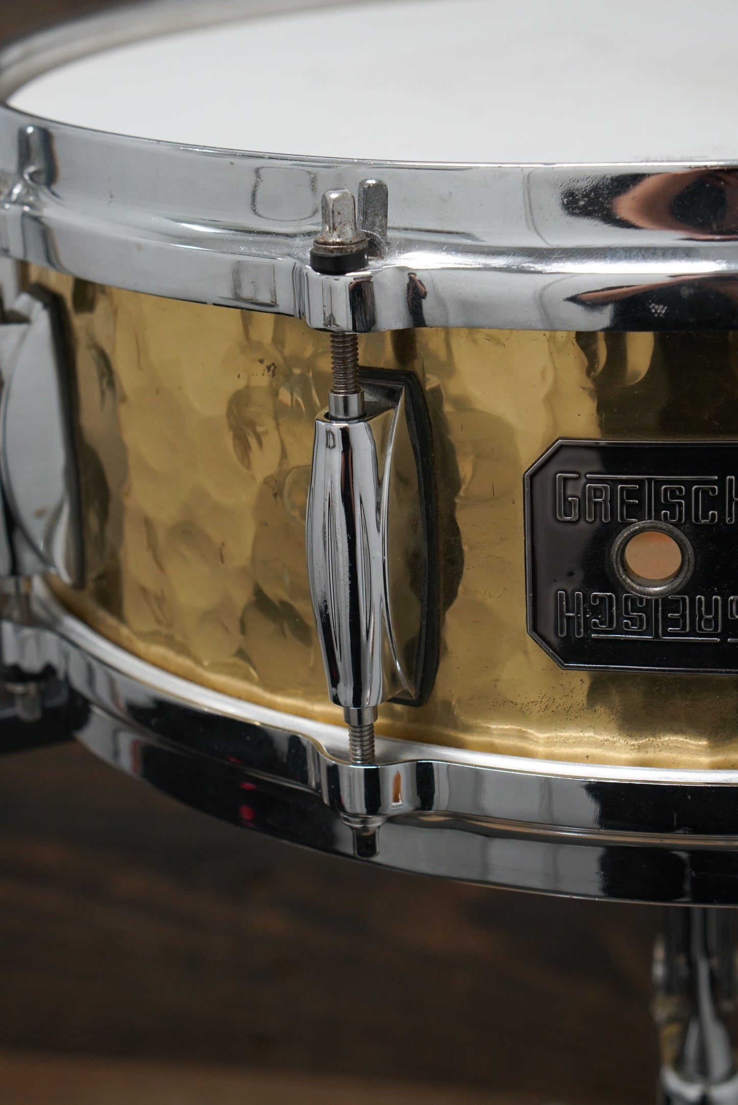 Gretsch 5x14" Full Range Hammered Brass Snare Drum