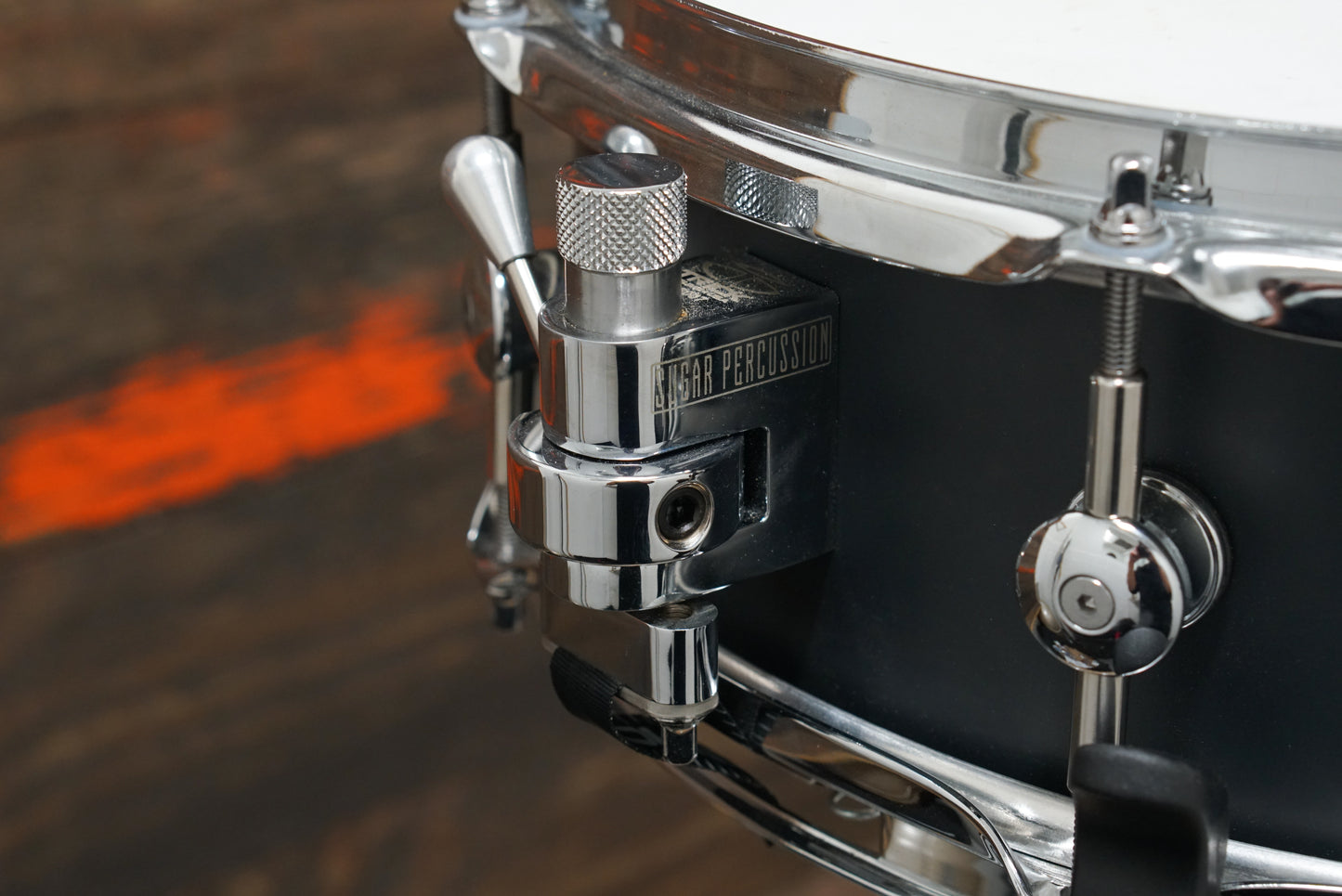Sugar Percussion 5.5x14" Painted Poplar Stave Shell Snare Drum - Black