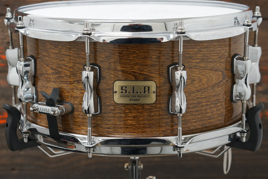 Tama 6.5x14" SLP Limited G-Hickory Snare Drum - Gloss Natural Elm