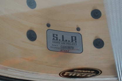 Tama 6.5x14" SLP Limited G-Hickory Snare Drum - Gloss Natural Elm