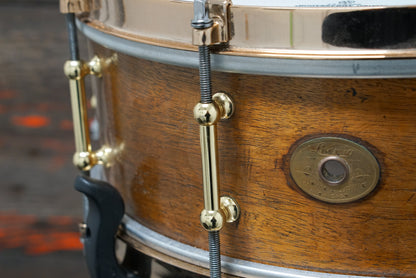 Ludwig 5x14" Solid Shell Snare Drum - 1920s Mahogany