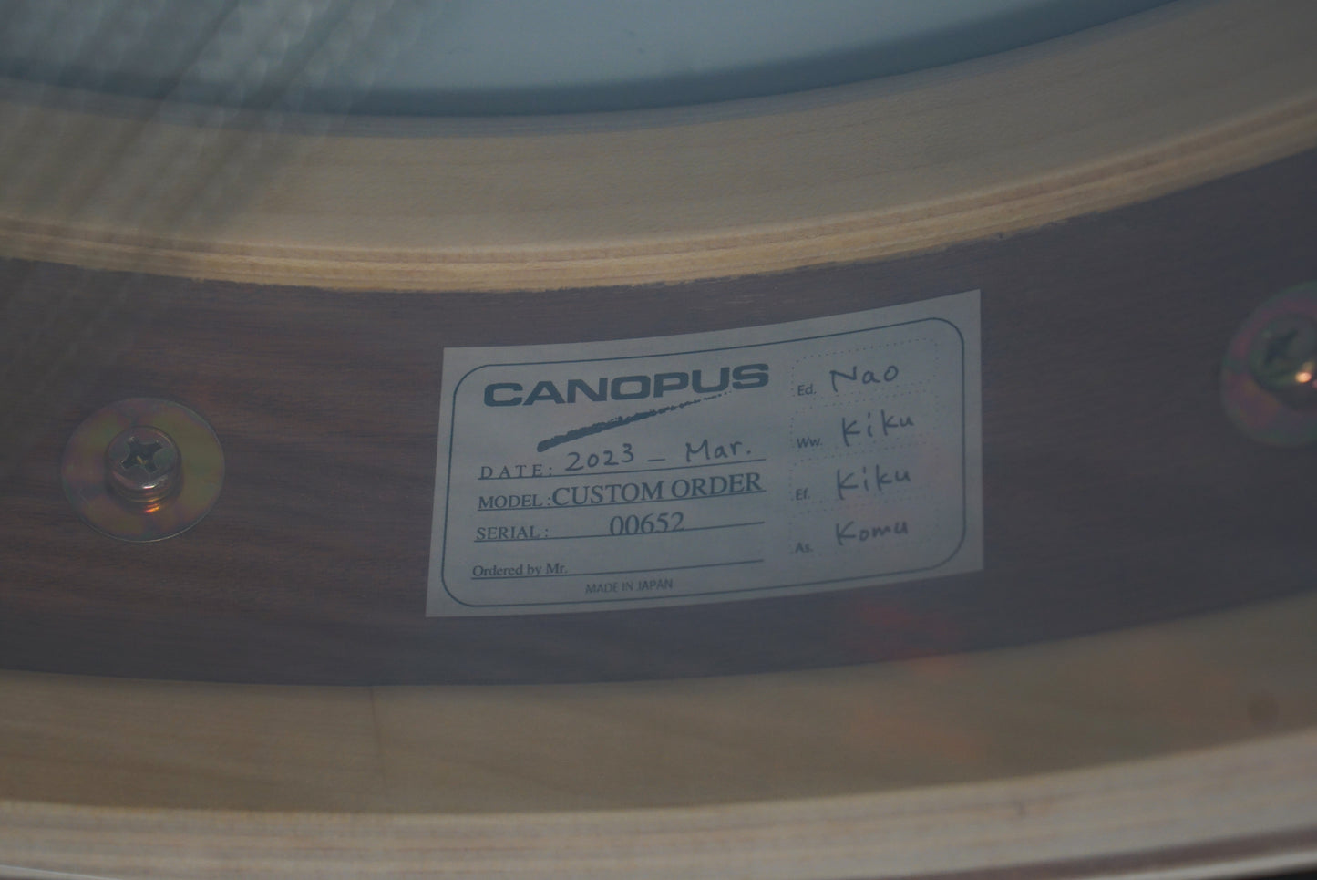 Canopus 4x14" NV60-M2 Snare Drum - Vintage Pearl