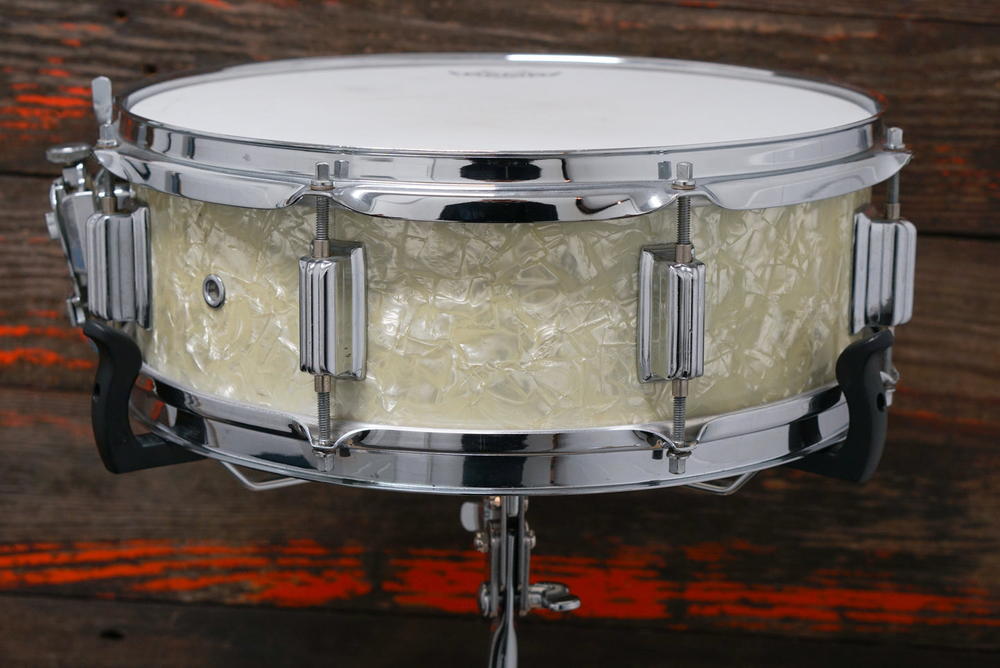 Rogers 5x14" Powertone Snare Drum - 1960s White Marine Pearl