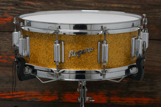 Rogers 5x14" Dynasonic Wood Snare Drum - 1960s Gold Sparkle Pearl