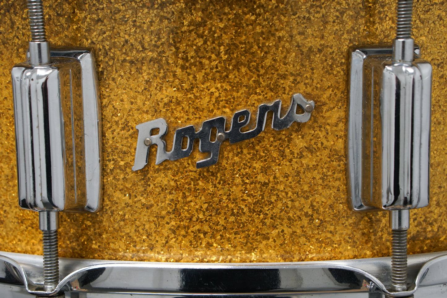 Rogers 5x14" Dynasonic Wood Snare Drum - 1960s Gold Sparkle Pearl