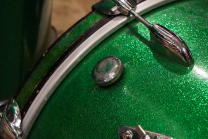 Gretsch 12/14/18/4x14" Round Badge Drum Set - 1950s Green Sparkle