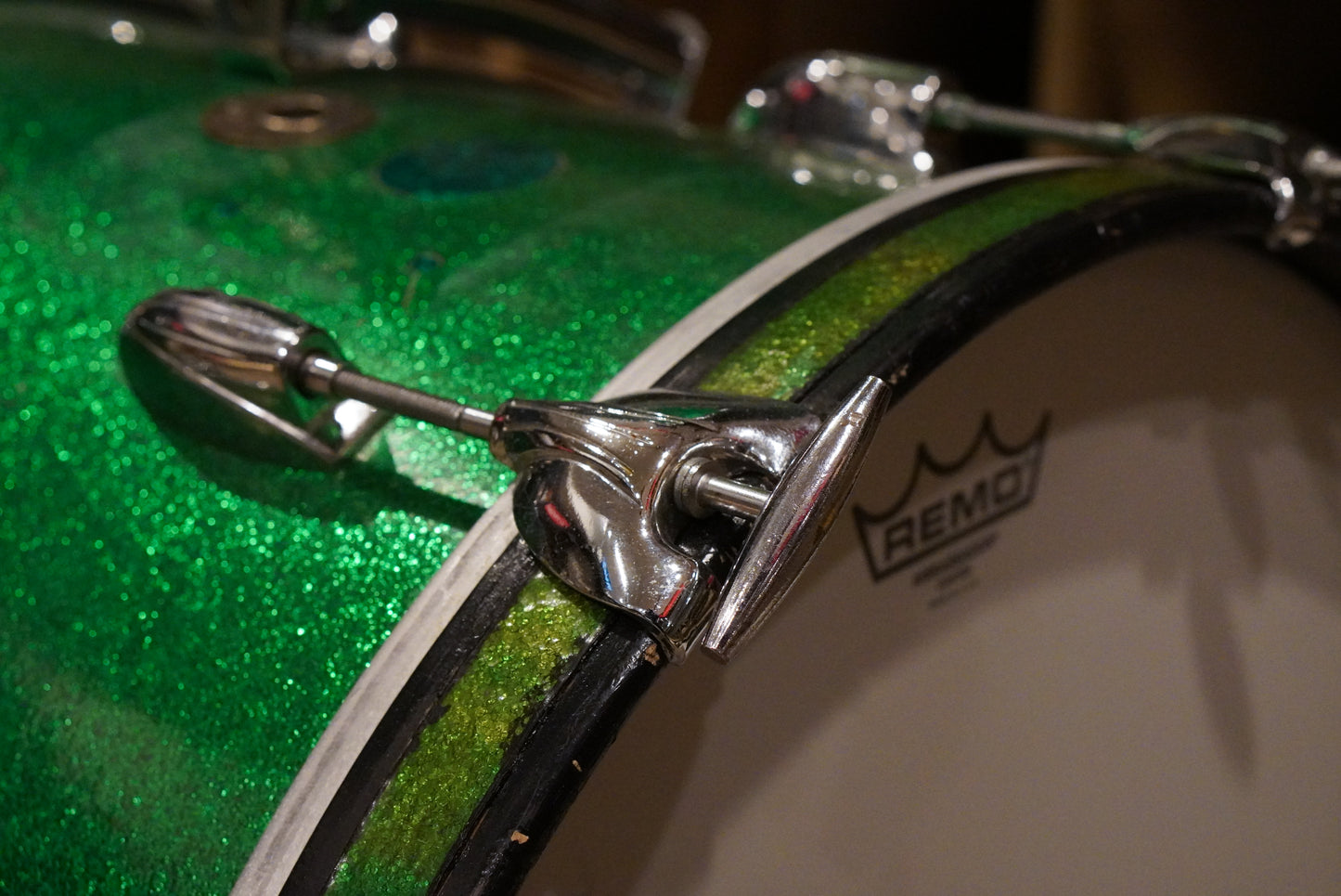 Gretsch 12/14/18/4x14" Round Badge Drum Set - 1950s Green Sparkle