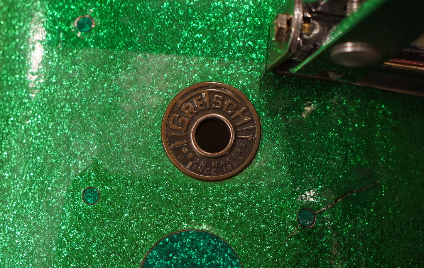 Gretsch 12/14/18/4x14" Round Badge Drum Set - 1950s Green Sparkle