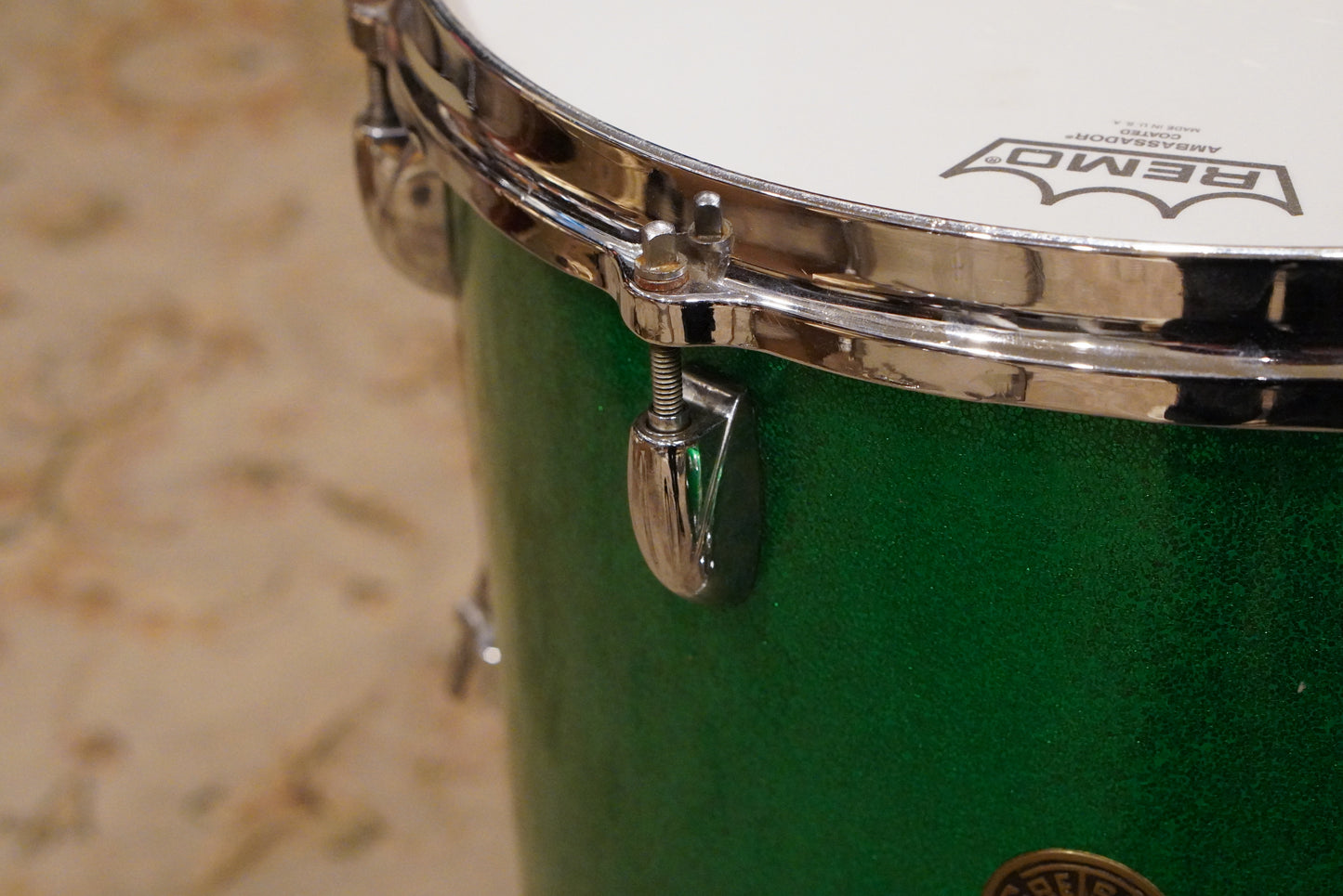 Gretsch 12/14/18/4x14" Round Badge Drum Set - 1950s Green Sparkle