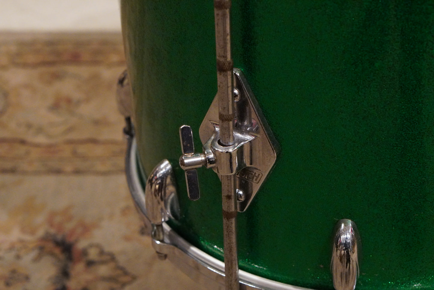 Gretsch 12/14/18/4x14" Round Badge Drum Set - 1950s Green Sparkle