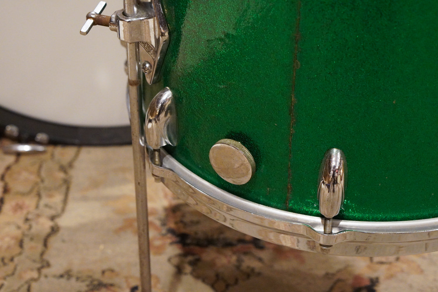 Gretsch 12/14/18/4x14" Round Badge Drum Set - 1950s Green Sparkle