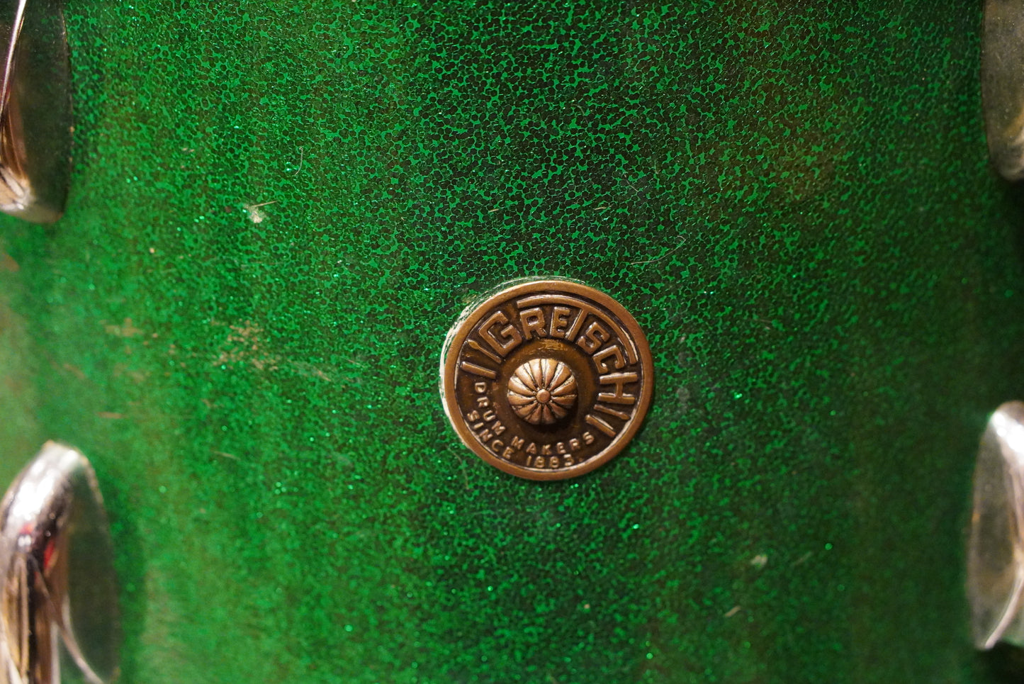 Gretsch 12/14/18/4x14" Round Badge Drum Set - 1950s Green Sparkle