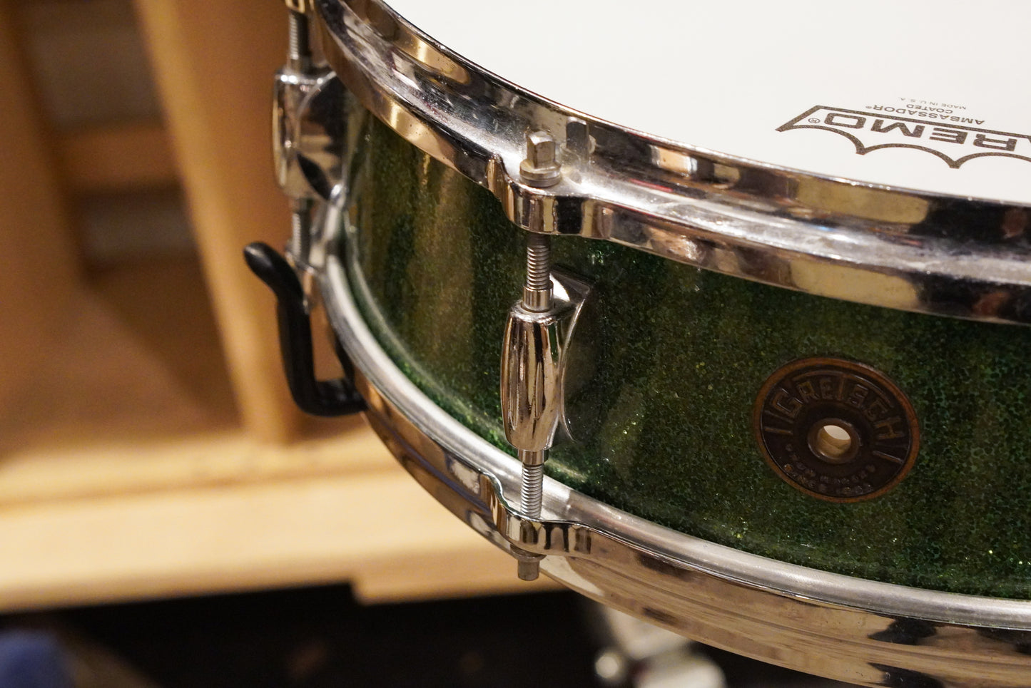 Gretsch 12/14/18/4x14" Round Badge Drum Set - 1950s Green Sparkle