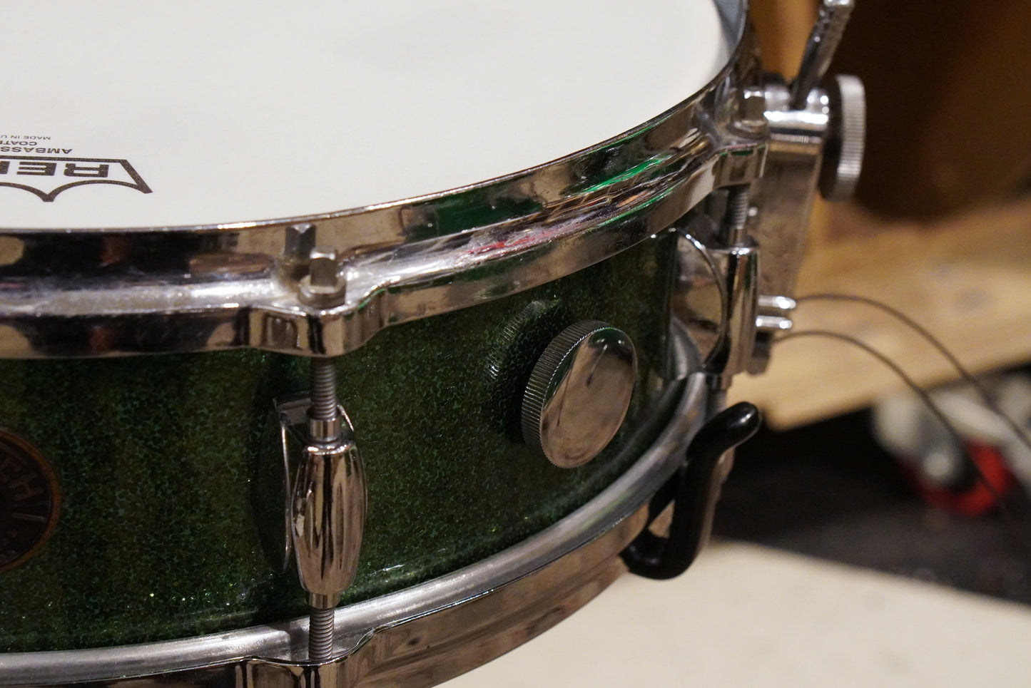 Gretsch 12/14/18/4x14" Round Badge Drum Set - 1950s Green Sparkle
