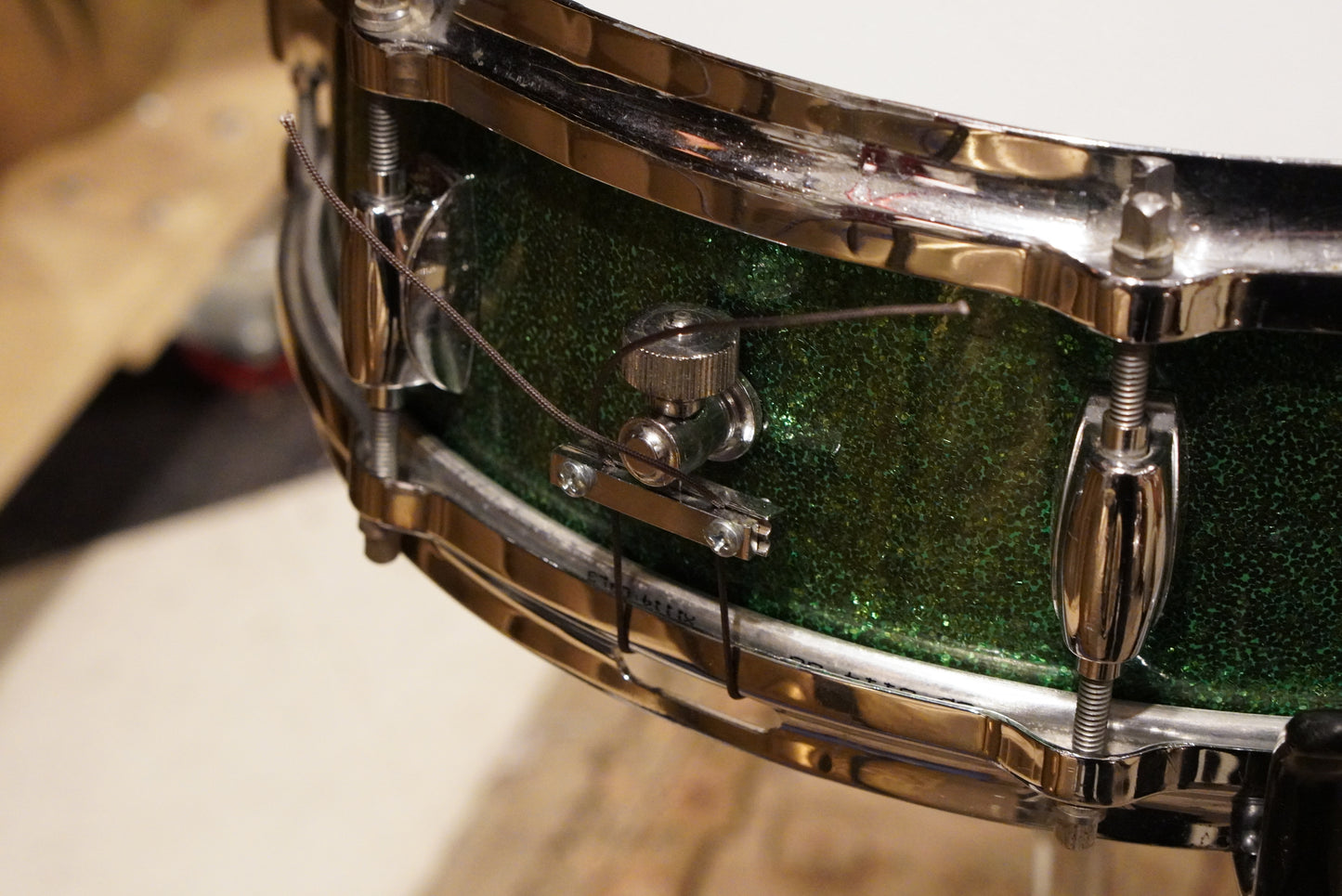 Gretsch 12/14/18/4x14" Round Badge Drum Set - 1950s Green Sparkle