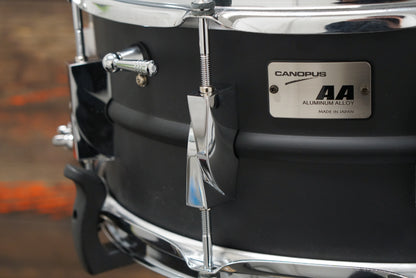Canopus 6x14" Aluminum Alloy Snare Drum - Jet Black