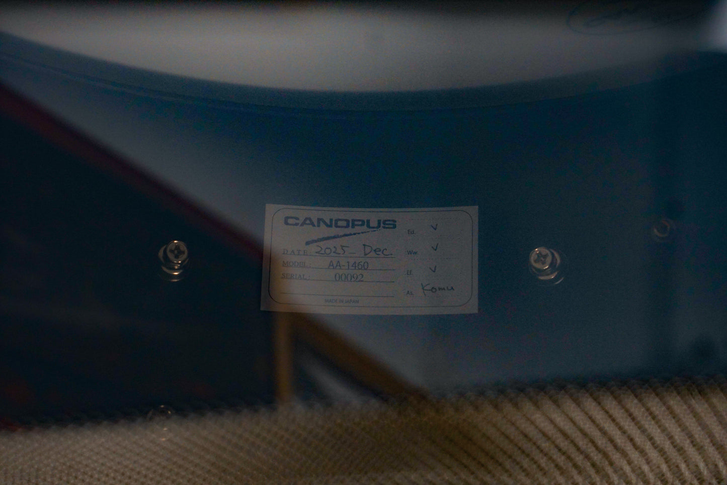 Canopus 6x14" Aluminum Alloy Snare Drum - Jet Black