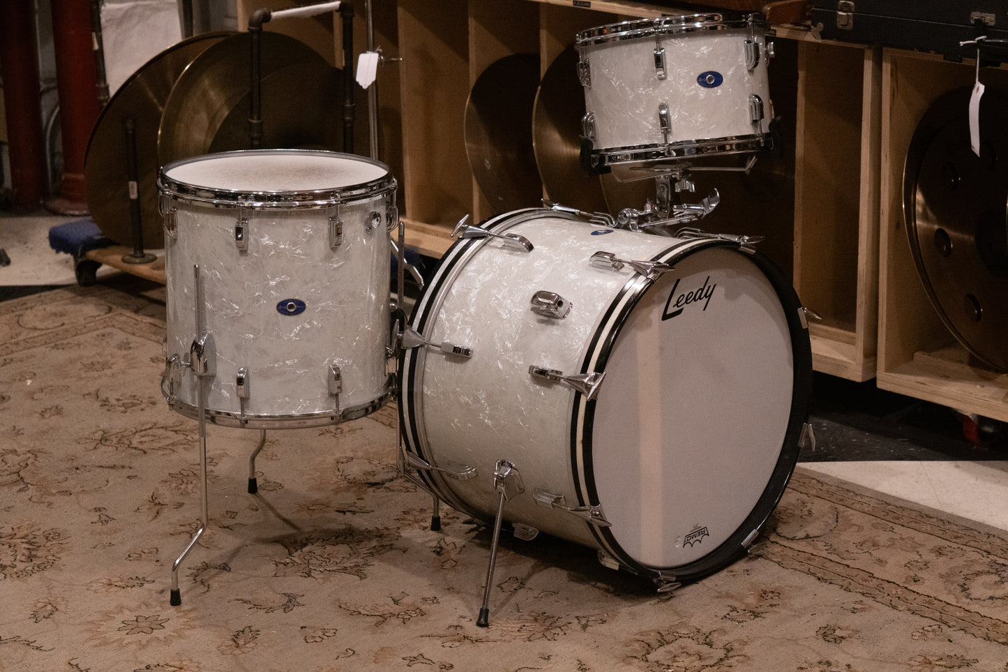 Leedy 12/14/20" Drum Set - 1960s White Marine Pearl