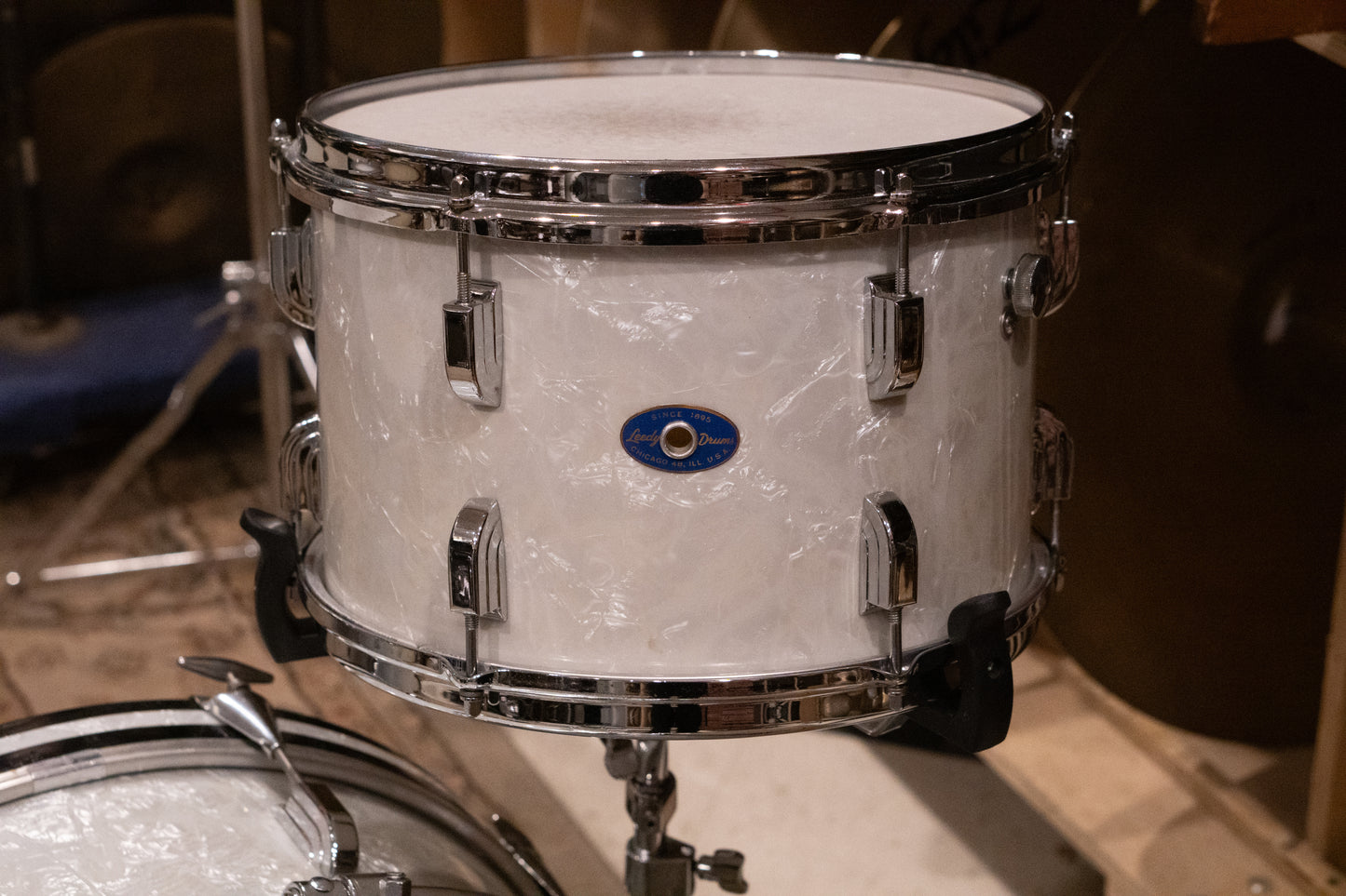 Leedy 12/14/20" Drum Set - 1960s White Marine Pearl