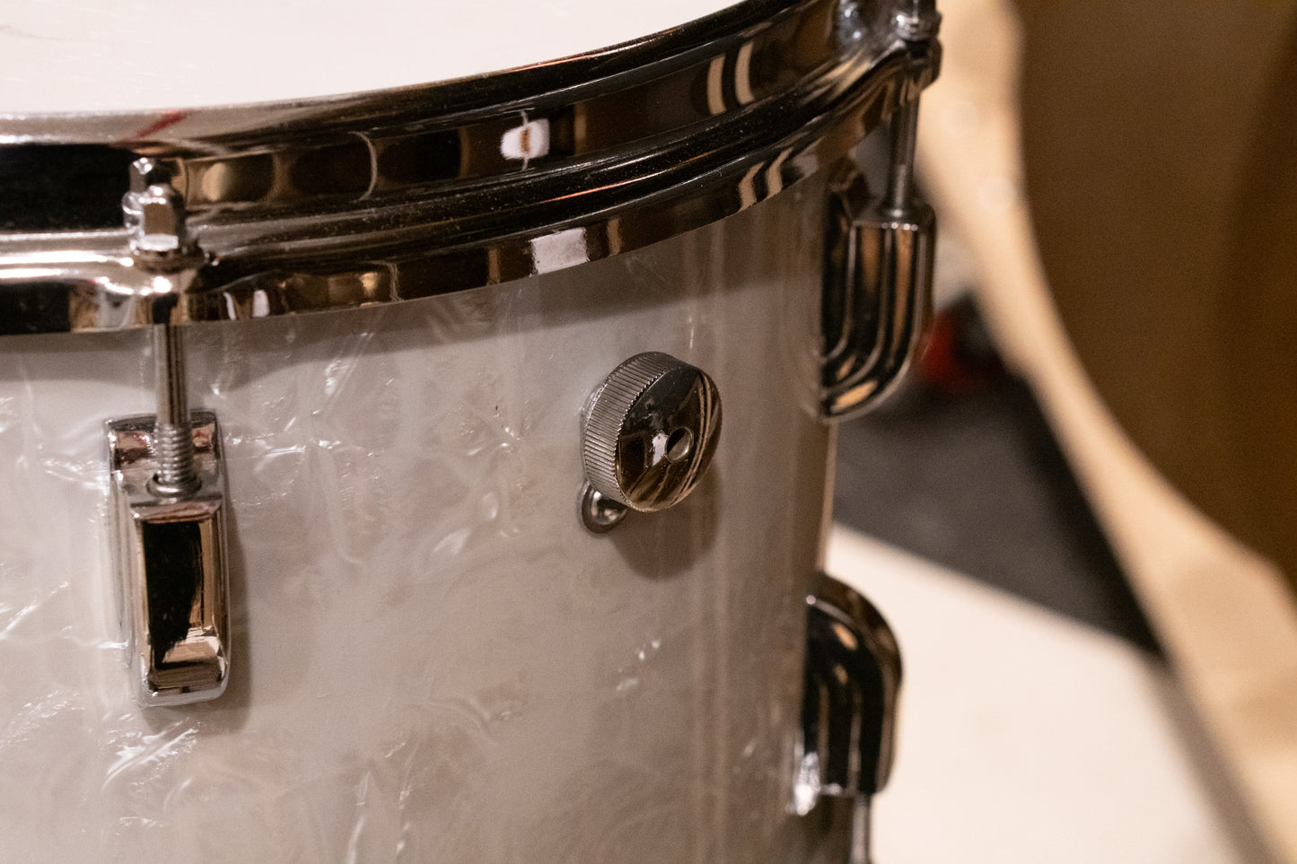 Leedy 12/14/20" Drum Set - 1960s White Marine Pearl