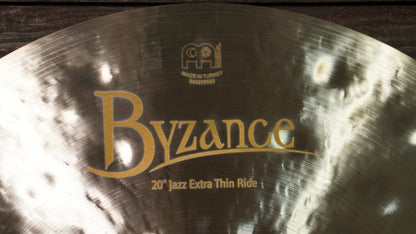 Meinl 20" Byzance Jazz Extra Thin Ride Cymbal - 1630g