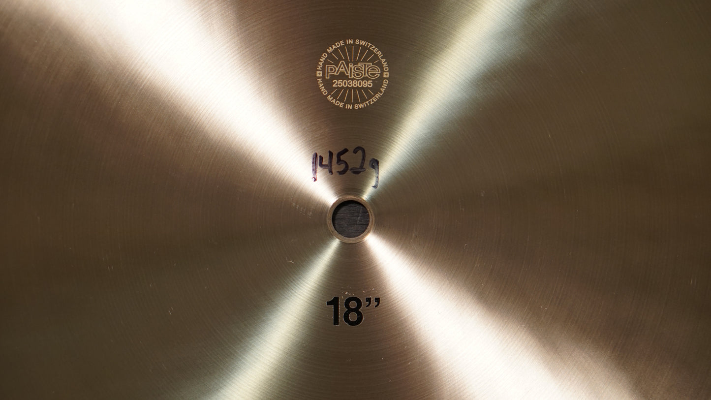 Paiste 18" Formula 602 Thin Flatride Cymbal - 1452g