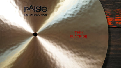 Paiste 18" Formula 602 Thin Flatride Cymbal - 1436g