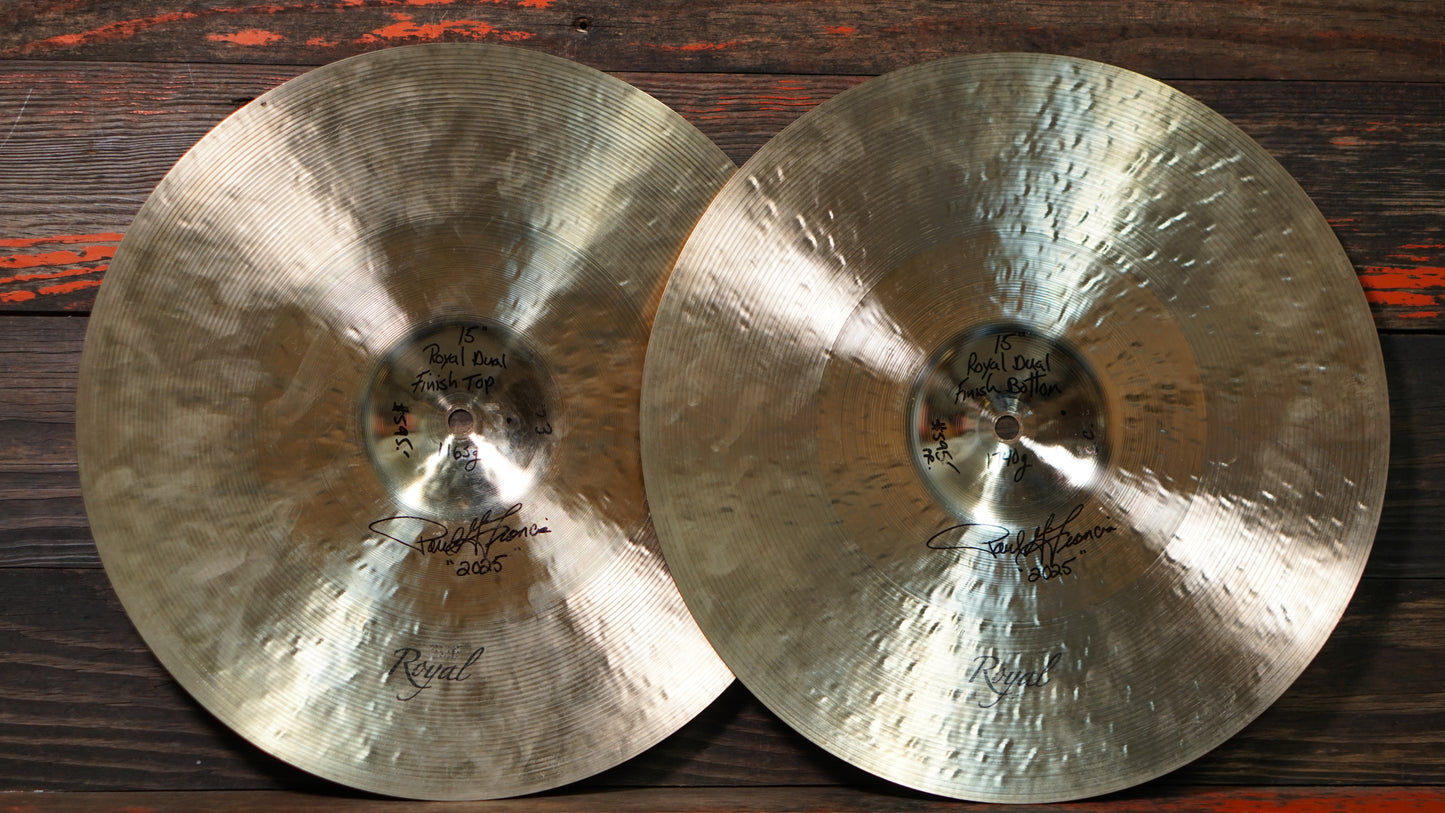Royal Cymbals 15" Cymbal Craftsman Dual Finish Hi-Hats - 1163/1740g