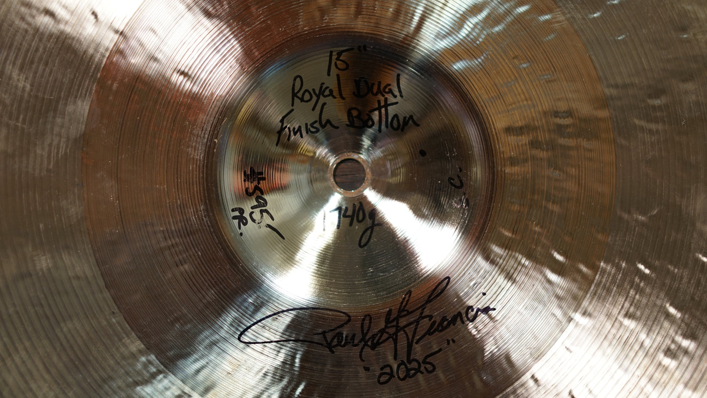 Royal Cymbals 15" Cymbal Craftsman Dual Finish Hi-Hats - 1163/1740g