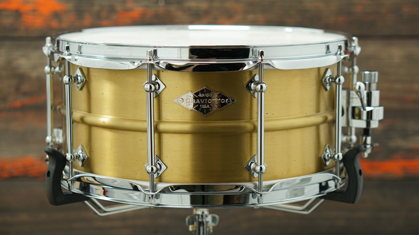 Craviotto 6.5x14" AK Masters Metal Brass Snare Drum - #49/60