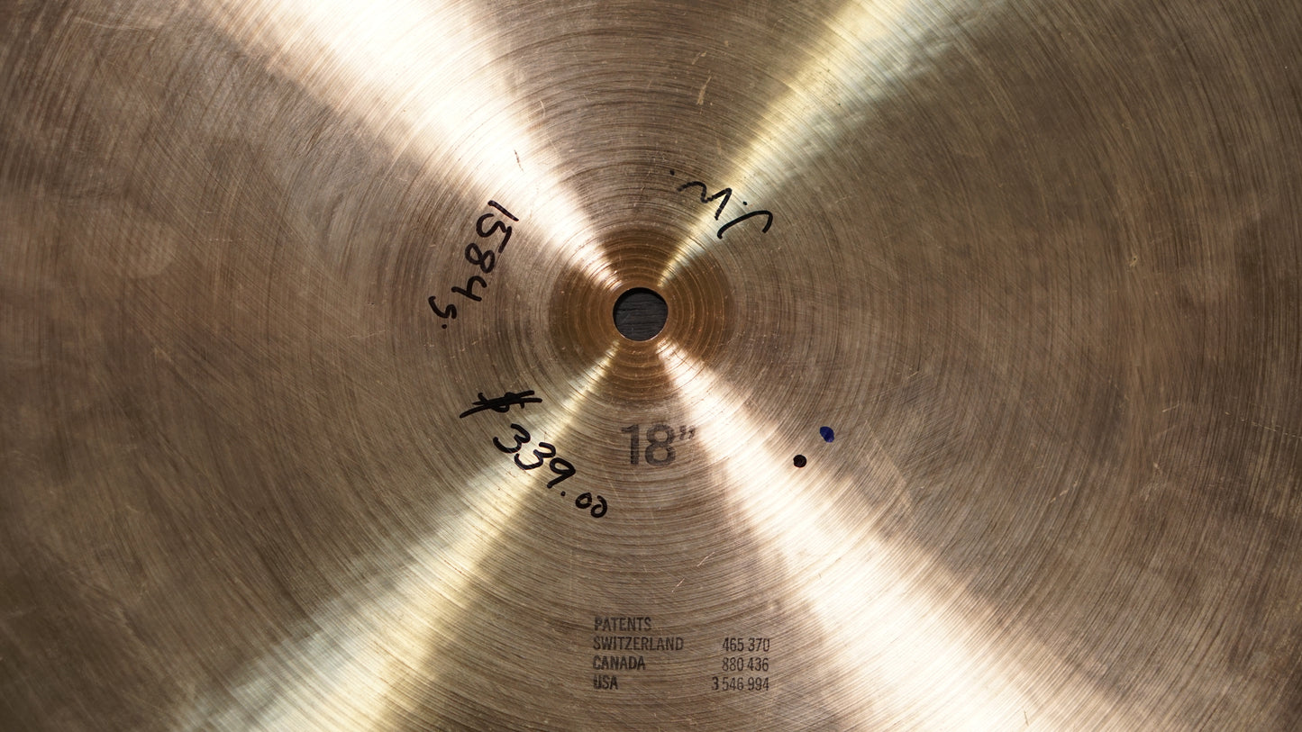 Paiste 18" 2002 1970s Flat Ride Cymbal - 1584g