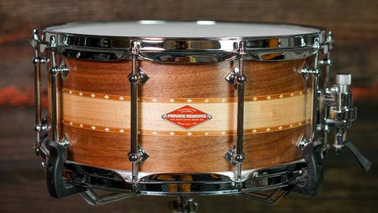Craviotto 6.5x14" Private Reserve Walnut/Maple/Walnut Snare Drum