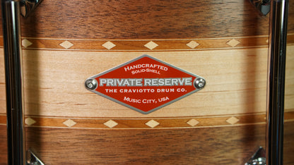 Craviotto 6.5x14" Private Reserve Walnut/Maple/Walnut Snare Drum