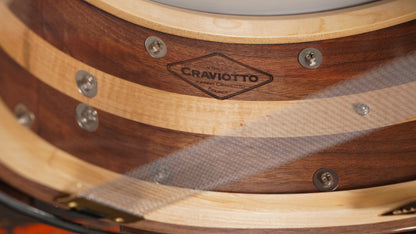 Craviotto 6.5x14" Private Reserve Walnut/Maple/Walnut Snare Drum