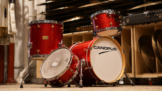 Canopus 12/14/18/5.5x14" NV60-M1 Neo-Vintage Drum Set - Red Sparkle