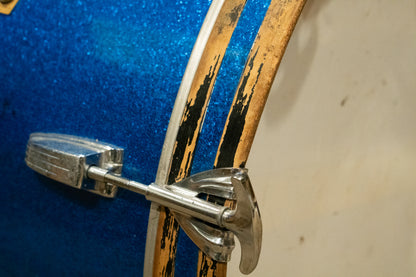 Ludwig 12/15/18" Mixed Era Drum Set - 1960s Blue Sparkle