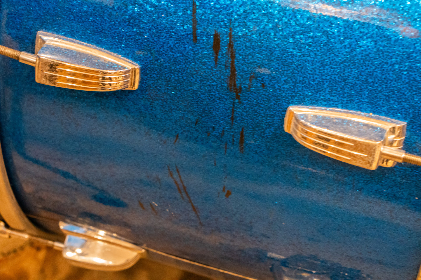 Ludwig 12/15/18" Mixed Era Drum Set - 1960s Blue Sparkle