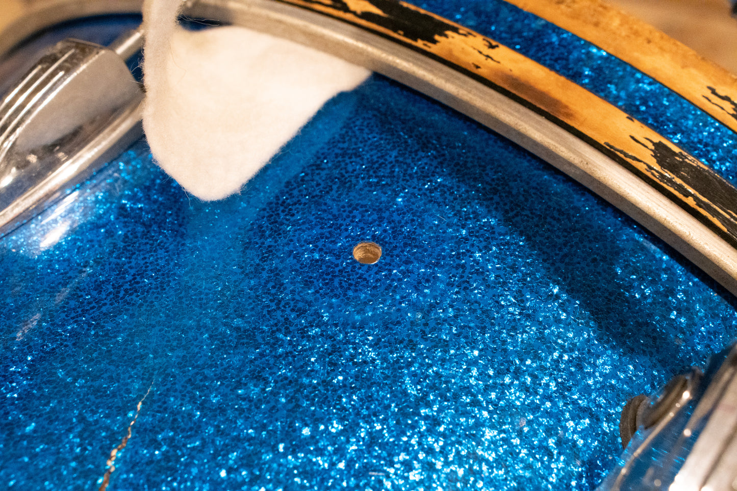 Ludwig 12/15/18" Mixed Era Drum Set - 1960s Blue Sparkle