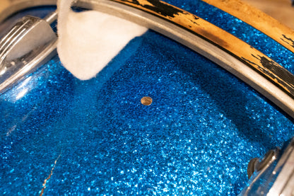 Ludwig 12/15/18" Mixed Era Drum Set - 1960s Blue Sparkle