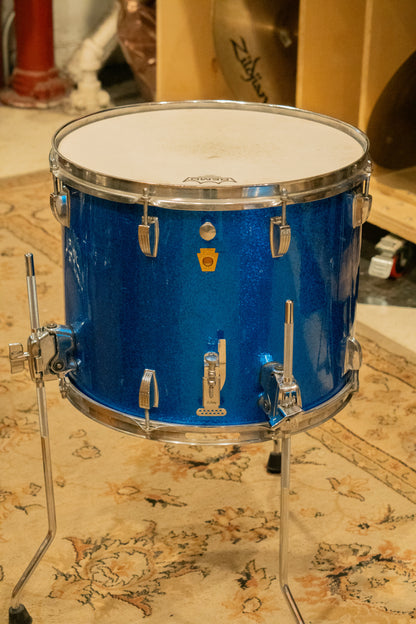 Ludwig 12/15/18" Mixed Era Drum Set - 1960s Blue Sparkle