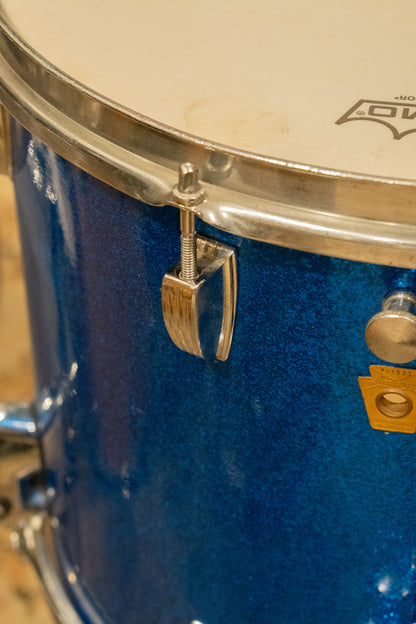 Ludwig 12/15/18" Mixed Era Drum Set - 1960s Blue Sparkle