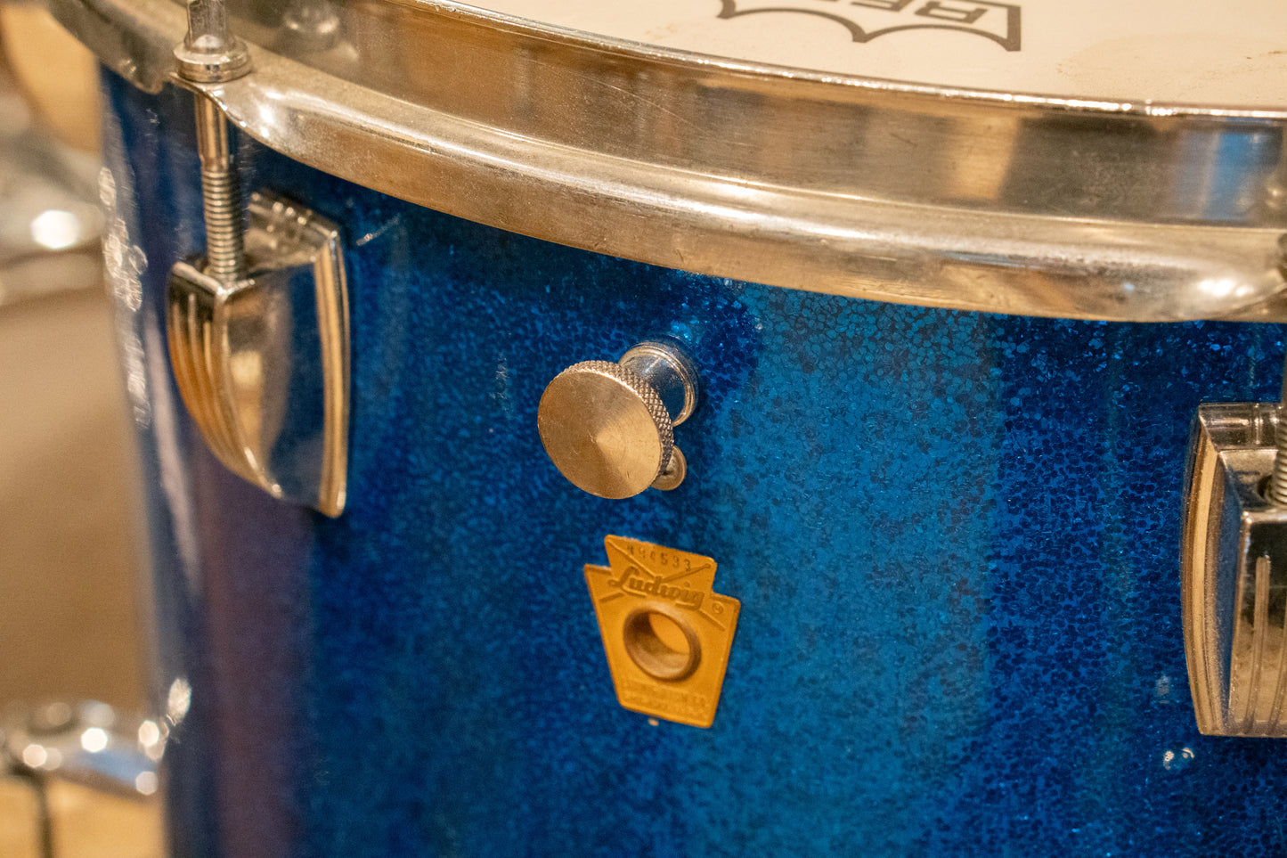 Ludwig 12/15/18" Mixed Era Drum Set - 1960s Blue Sparkle